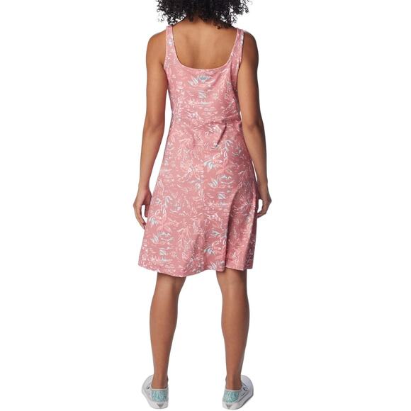 Columbia Women PFG Freezer III Dress Size 2X Plus Size Sandalwood Pink Floral - Picture 2 of 4